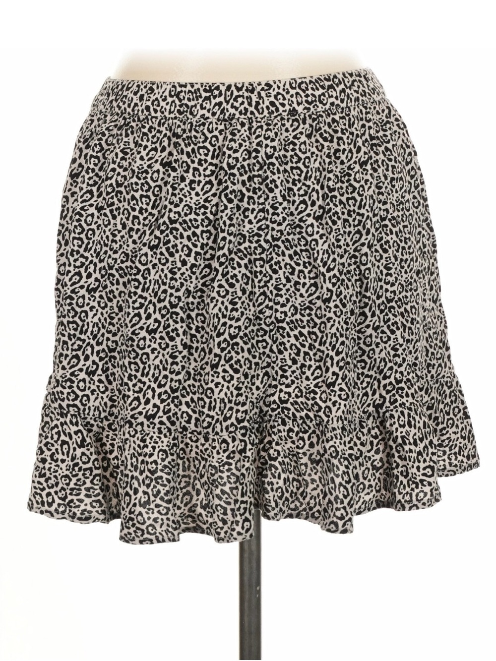 Women’s American Eagle Leopard Print Ruffle Hem Skirt XS
